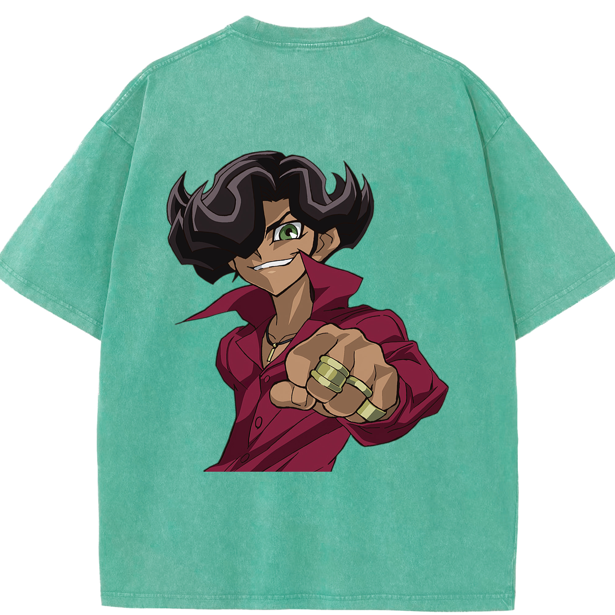 （画像用） 遊☆戯☆王 Yu-Gi-Oh! 綿100% ヴィンテージ風 半袖Tシャツ（背面プリント）
